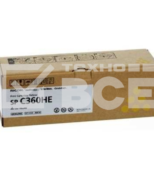 Картридж лазерный Ricoh SP C360HE жёлтый для SP C360DNw/SP C360SNw/SP C360SFNw/SP C361SFNw 6000 страниц.