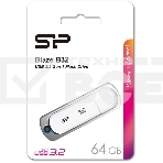 Флеш диск 64Gb Silicon Power Blaze B32, USB 3.2, Белый, фото 1