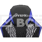 Кресло игровое Оклик 121G черный/синий сиденье черный/синий искусст.кожа/сетка с подголов. крестов. пластик черный, фото6