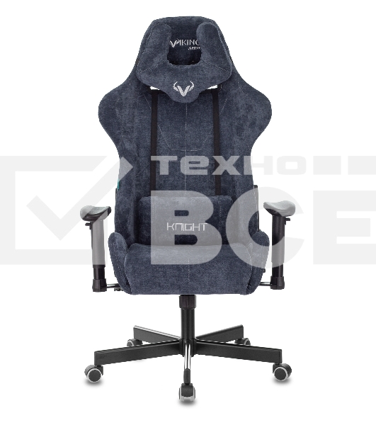Кресло игровое Бюрократ VIKING KNIGHT LT27 FABRIC синий крестовина металл/пластик