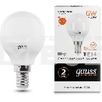 Лампа GAUSS LED Elementary Globe 6W E14 2700Kарт.LD53116, фото3