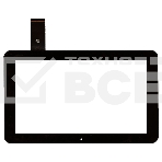 Сенсорное стекло (тачскрин) для DNS AirTab E102. черное, фото3