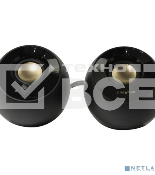 Колонки Creative PEBBLE MF1680 2.0 черный 4.4Вт