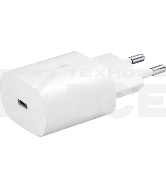 Сетевое зарядное устройство Samsung Adapter 25W Type C с кабелем белый (EP-TA800XWEGWW)