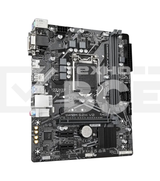 Материнская плата Gigabyte H410M S2H V2 2.1, LGA 1200, Intel H470, 2xDDR4, 4xSATA, 1xM.2, 1xPCIe 3.0 x16, 2xPCIe x1, 1xHDMI, 1xDVI-D, 1xVGA, 1x 1Gb LAN, 2xUSB-A 3.2 Gen 1, 4xUSB-A 2.0, 3x3.5 мм, 7.1, mATX