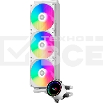 Система охлаждения/ PCCooler DA360 ARGB WH (280W, 360mm, White, ARGB/ Fans: 3x120mm, 72.1CFM, 33.8dBA, 1800RPM/ Pump height 55mm, 28dBA, 3000RPM, Rad thickness 27mm/ S: 1851, 1700, 1200, 20XX, 115X, AM5, AM4), фото4