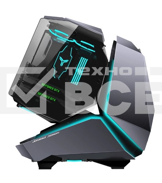 Корпус без блока питания JONSBO MOD-5, Full-Tower, TG, no fans, 2xUSB-A 3.0 + 1xUSB-C 3.2, ATX, mATX, mITX Gray
