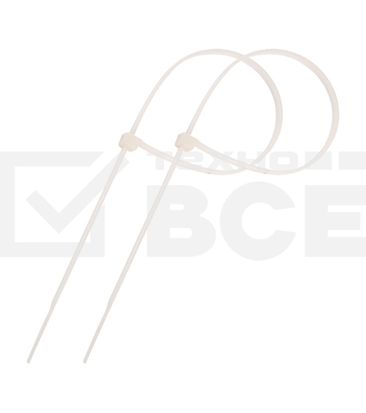 Стяжка кабельная нейлоновая PROconnect 250x4,8 мм, белый (100 шт/уп)