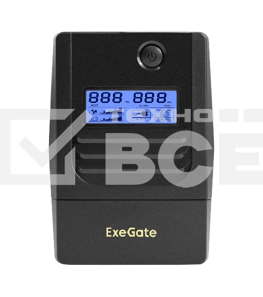 Источник бесперебойного питания ExeGate Smart LB-850.LCD.AVR.4C13.USB (850VA/510W, LCD, AVR, 4*C13, USB, батарея 12V 9Ah, черный)