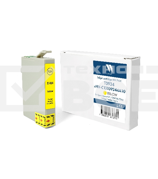 Картридж струйный NVPrint T0924 (NV-C13T09244A10) Yellow для Epson Stylus C91/CX4300/T26/TX106/TX109/TX119 (13.5 мл) совместимый