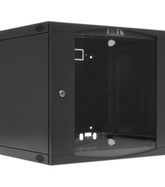 Шкаф настенный Lanmaster Next TWT-CBWNG-9U-6X4-BK 9U 550x450 мм пер. дв. стекл съемные бок. пан. 60 кг черный