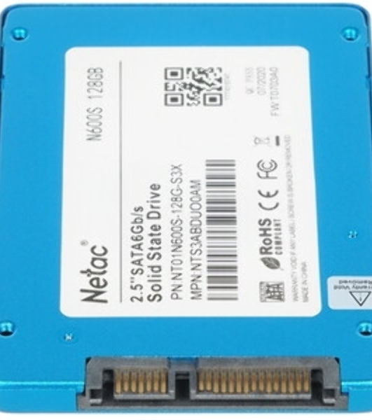 Накопитель SSD Netac N600S, 128Gb, SATA III, 2.5', R/W 510/440