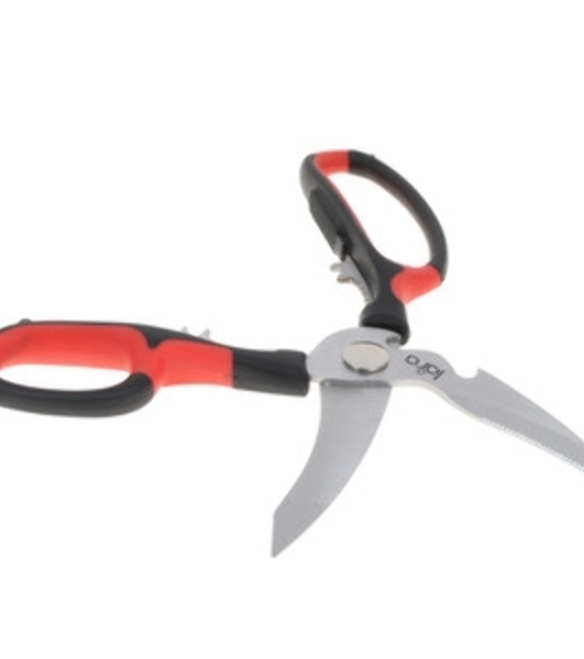Ножницы LARA LR05-92 BLISTER - 23 см <6в1> прорезиненные ручки, сверхострая заточка