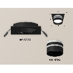 Комплект встраиваемого светильника Ambrella light XC7632042 SBK/FR черный песок/белый матовый MR16 GU5.3 (C7632, N7142), фото 1