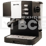 Кофеварка рожковая Vitek VT-1523(MC) черный/серебристый, исп. кофе - молотый, 1.5 л, 850 Вт, 15 Бар., фото 1