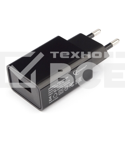 Адаптер питания Cablexpert MP3A-PC-25 100/220V - 5V USB 1 порт, 2A, черный