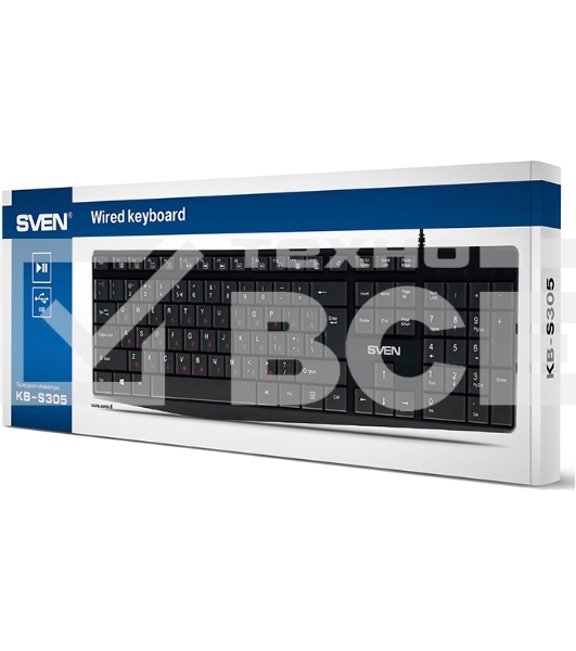 Клавиатура Sven KB-S305 чёрная USB