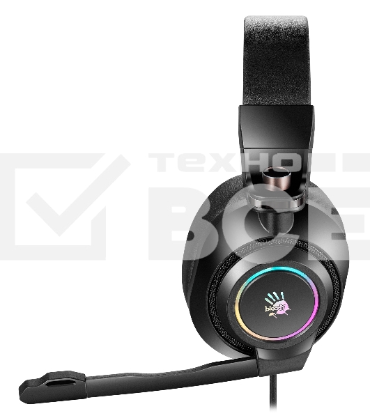 Наушники с микрофоном A4Tech Bloody G580 черный 2м мониторные USB оголовье (G580 USB /BLACK)