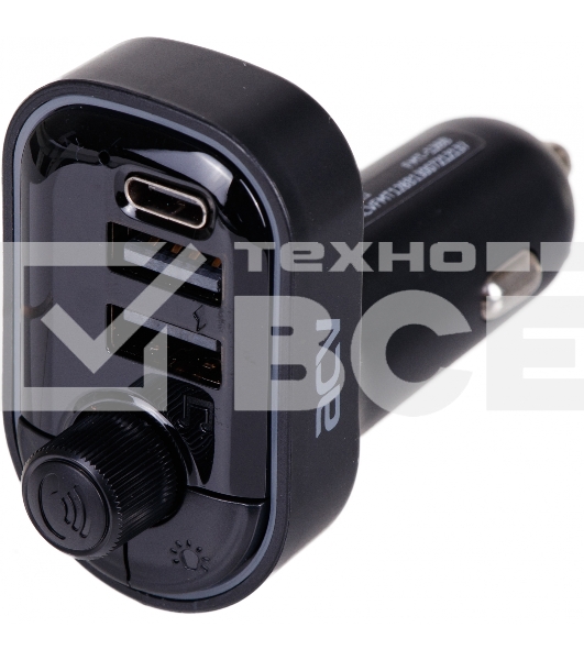 Автомобильный FM-модулятор ACV FMT-128B черный MicroSD BT USB (38762)