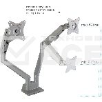 Кронштейн Arm media LCD-T36 silver, 4 шт/уп. Кр. алюм. настол. для 2-х мон. 15