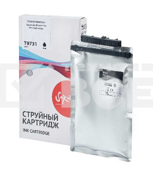 Контейнер с чернилами Sakura C13T973100 (T9731 BK) для Epson, черный, 22500 к.