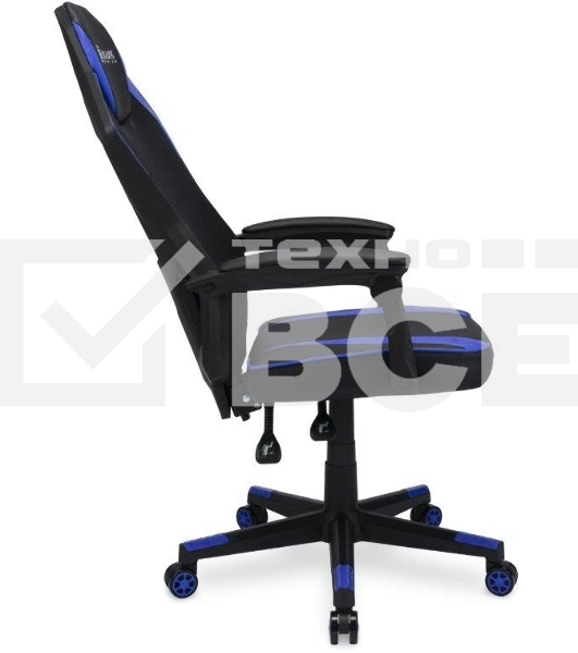 Кресло игровое Оклик 121G черный/синий сиденье черный/синий искусст.кожа/сетка с подголов. крестов. пластик черный