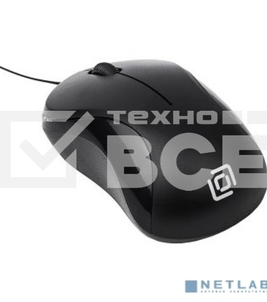 Мышь проводная Oklick 115SR черный, 1000 dpi, USB, кнопки - 3