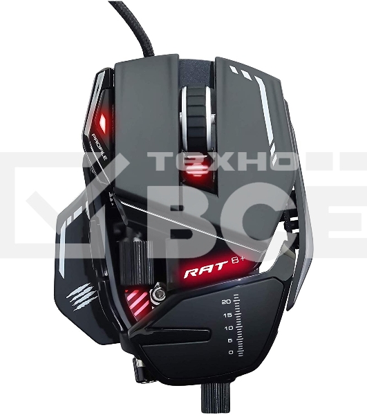 Мышь проводная Mad Catz R.A.T. 8+ черный, 16000 dpi, USB, кнопки - 11