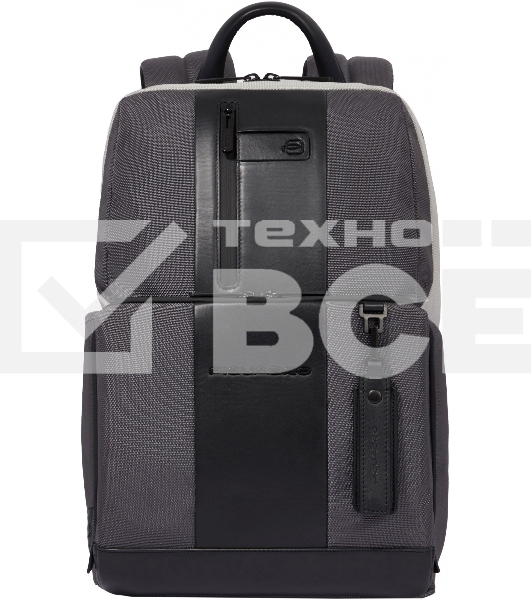 Рюкзак Piquadro Brief2 Special CA3214BR2S/GRN, нейлон/натур.кожа, серый/черный