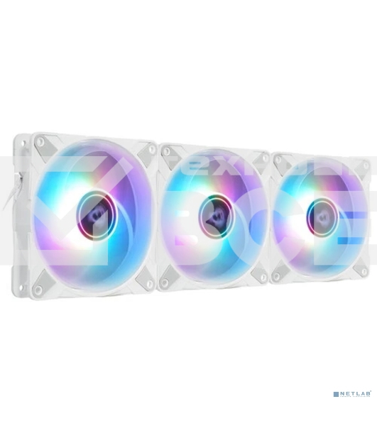 Комплект вентиляторов для корпуса Arctic P12 PWM PST A-RGB (3 шт.) белый, 120 мм, 2000 об/мин, 22.5 дБ, 4 pin
