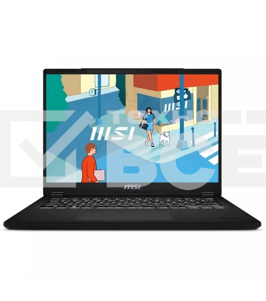 Ноутбук MSI Modern 14H черный 9S7-14L112-091 Core i7-13700H 14” 16:10 FHD+ (1920x1200), 60Hz IPS DDR4 16GB*1 Iris Xe Graphics 512GB SSD 3cell (53.8Whr) 1.6kg Single backlight (White) Win11 Pro 1y KB Eng/Rus