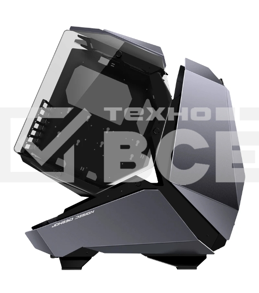 Корпус без блока питания JONSBO MOD-5, Full-Tower, TG, no fans, 2xUSB-A 3.0 + 1xUSB-C 3.2, ATX, mATX, mITX Gray