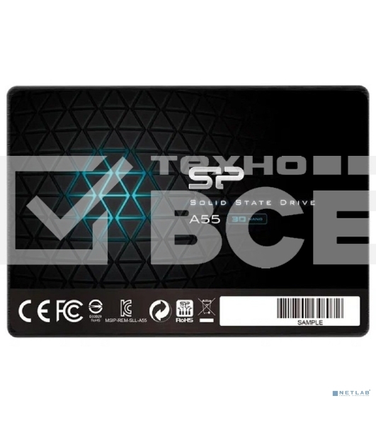 Накопитель SSD Silicon Power Ace A55, 2Tb, SATA III, 2.5', R/W 500/450