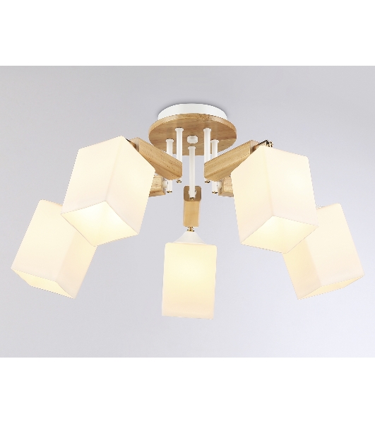Светильник Ambrella light TR9518/5 WH/GD/FR белый/золото/белый матовый E27*5 max 40W D670*260