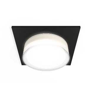 Комплект встраиваемого светильника Ambrella light XC7632043 SBK/FR/CL черный песок/белый матовый/прозрачный MR16 GU5.3 (C7632, N7160)