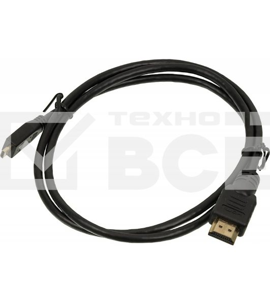 Кабель HDMI Ver.1.4 черный jack HDMI19 (m)/HDMImicro (m) 1м позолоченные контакты
