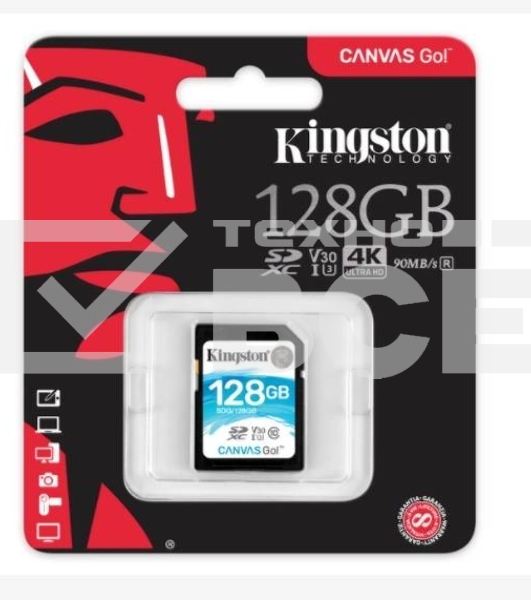Флеш карта SDXC 128Gb Class10 Kingston SDG/128GB Canvas Go