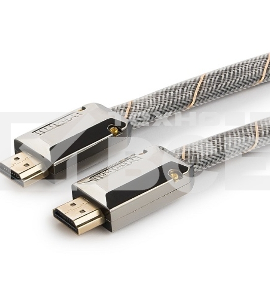 Кабель Cablexpert HDMI серия Platinum, 1,8 м, v2.0, M/M, плоский, позол.разъемы, металлический корпус, нейлоновая оплетка, блистер