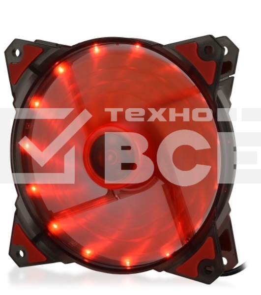 Вентилятор для корпуса Crown CMCF-12025S-1220 черный/красный, 120 мм, 1650 об/мин, 28 дБ, 3 pin