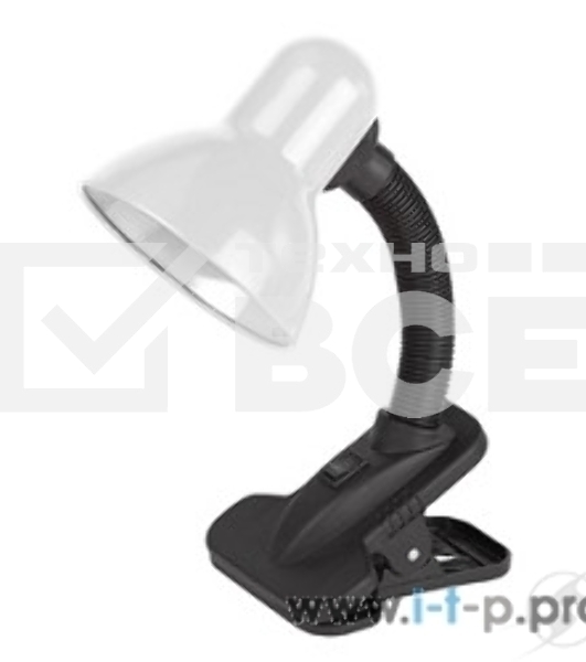 Настольные светильники ЭРА N-102 N-102-E27-40W-W белый Светильник настольный, цоколь E-27, на прищепке