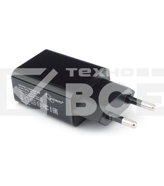 Адаптер питания Cablexpert MP3A-PC-25 100/220V - 5V USB 1 порт, 2A, черный