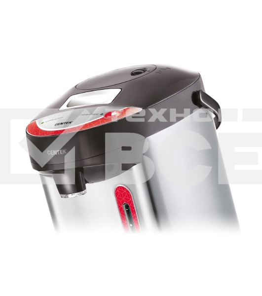 Термопот Centek CT-0082 черный, 5л, 750Вт, 3 способа подачи воды, корпус из нержавеющей стали