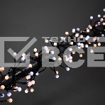 Гирлянда «Мишура LED» 3 м, темно-зеленый ПВХ, 288 диодов, цвет белый + теплый белый, фото4