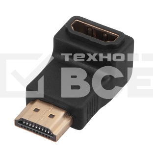 Переходник штекер HDMI - гнездо HDMI, угловой Rexant