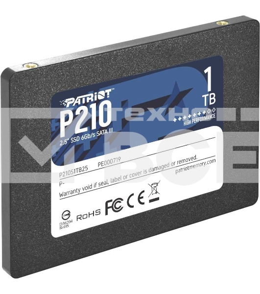 Накопитель SSD Patriot P210, 1TB, SATA III, 2.5