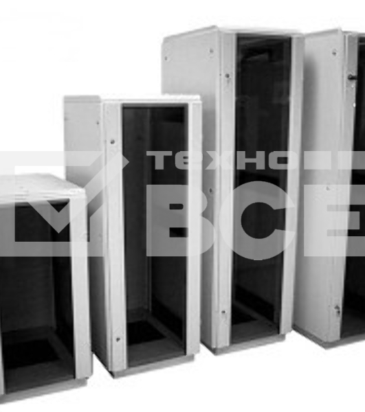 Шкаф телеком. напольный 42U (600x600) дверь стекло (ШТК-М-42.6.6-1ААА) (3 коробки)