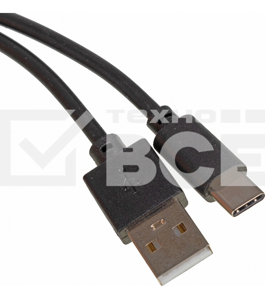 Кабель USB (m)-USB Type-C (m) 1м черный