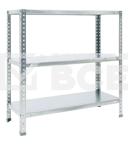 Стеллаж Практик ES пол.:3 разборная 750x750x300мм серый