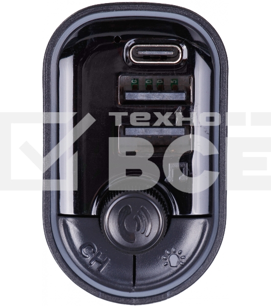 Автомобильный FM-модулятор ACV FMT-128B черный MicroSD BT USB (38762)