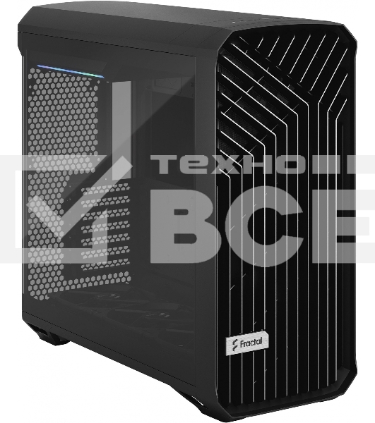 Компьютерный корпус Fractal Design Torrent Black TG Light Tint/E-ATX, TG, 2x3.5, 4x2.5, 7xPCI, 1xUSB-C, 2xUSB3.0/2x180mm, 3x140mm fans inc./FD-C-TOR1A-01